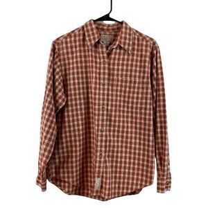 Abercrombie & Fitch Womens Small Red Plaid Button Down Long Sleeve Shirt